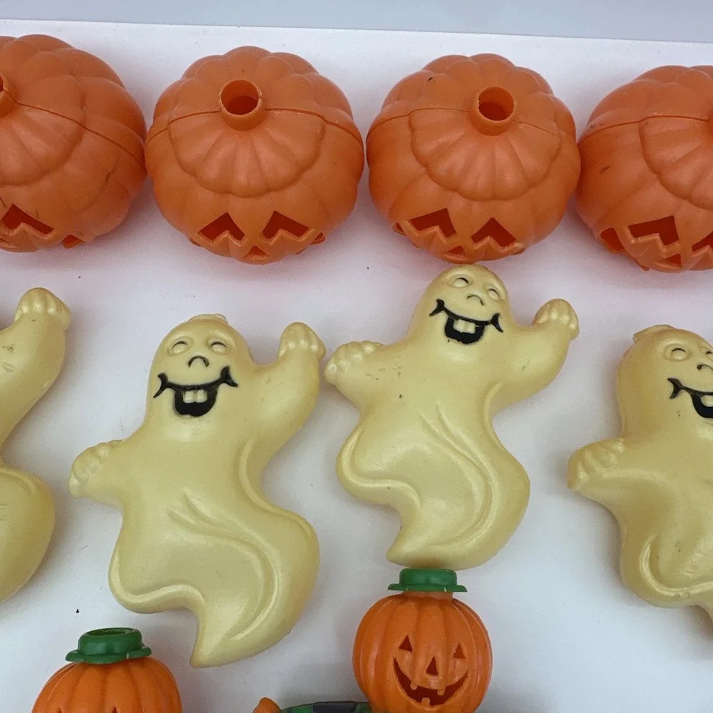 67 Pcs. Halloween Pumpkin Ghost Frankenstein Scarecrow Blow Mold String Lights